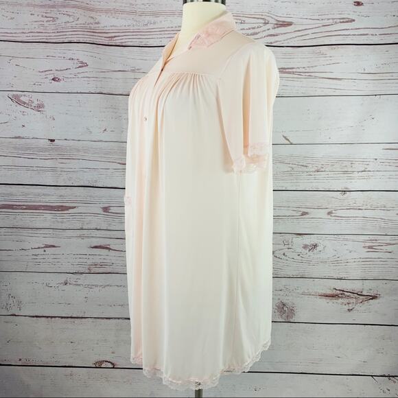 Shadowline vintage nightgown robe lace sheer - Picture 6 of 14